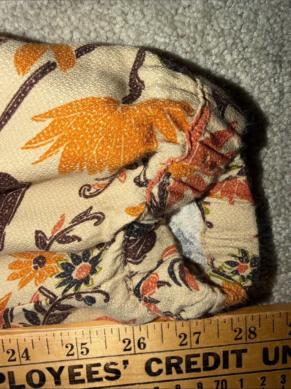 Anthropologie Smocked Balloon Leg Pants Jogger Leaf Floral Beige Brown Size 4 - Picture 14 of 14